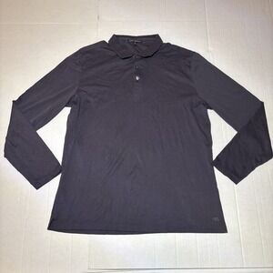 Robert Barakett Long Sleeve Polo Men's Extra Large Gray
